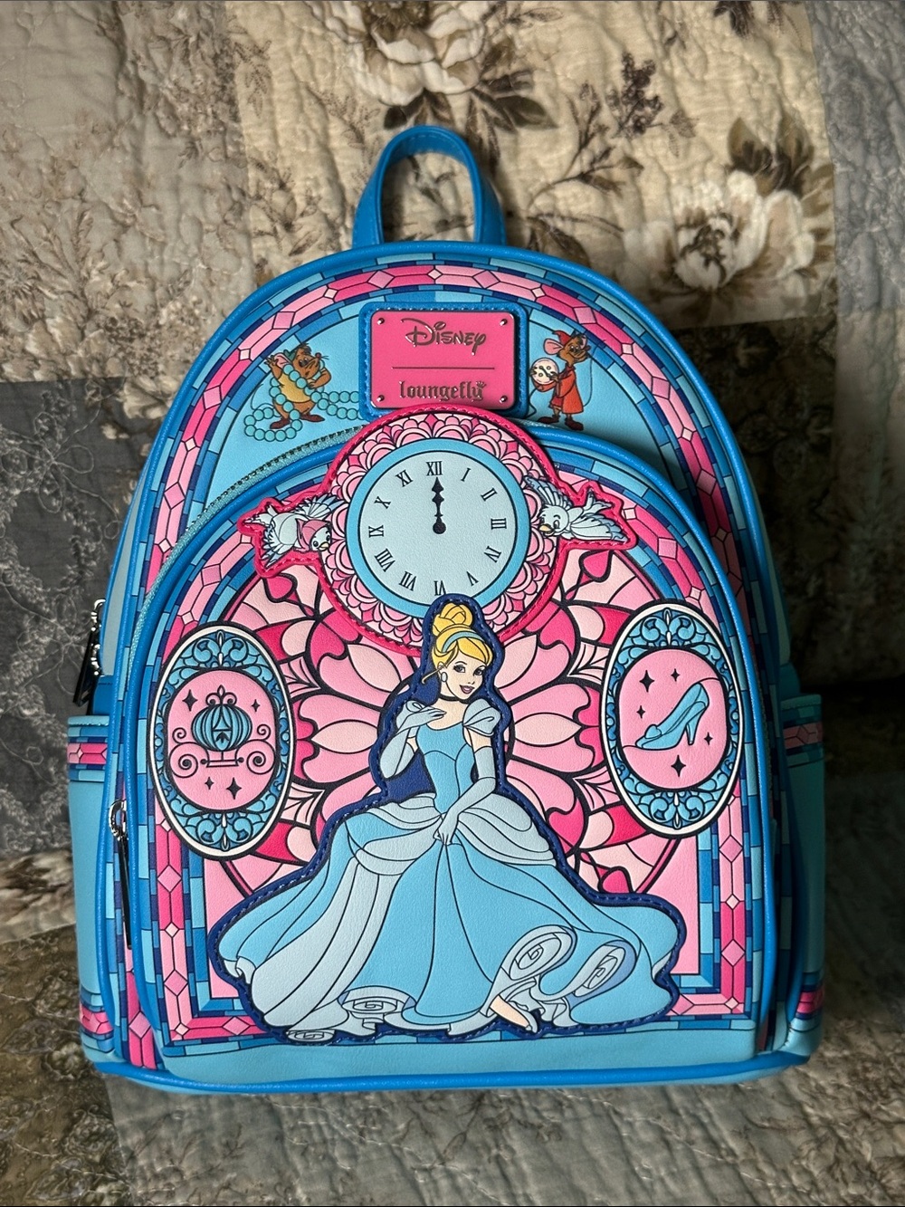 Beautiful Loungefly featuring Cinderella, stained glass, Box Lunch excL, NWTs
